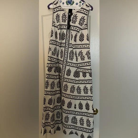 Anthropologie Black and White Patterned Midi Dress - size 18w - Picture 2 of 6